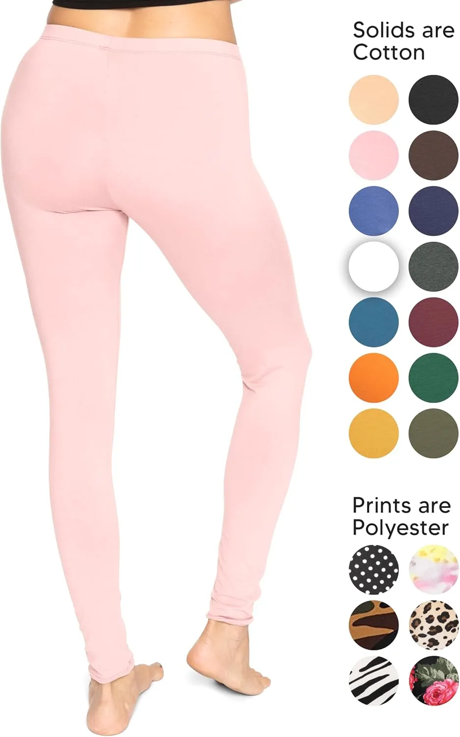 STRETCH IS COMFORT Women's Ultra Buttery Smooth Cotton Leggings | Small to 5X