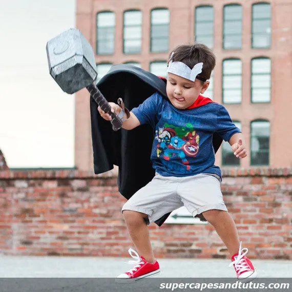 Super Hammer Superhero Cape and Mask - Superhero Cape and Mask Costume - Superhero Birthday Party