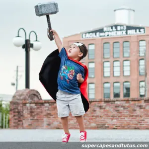 Super Hammer Superhero Cape and Mask - Superhero Cape and Mask Costume - Superhero Birthday Party
