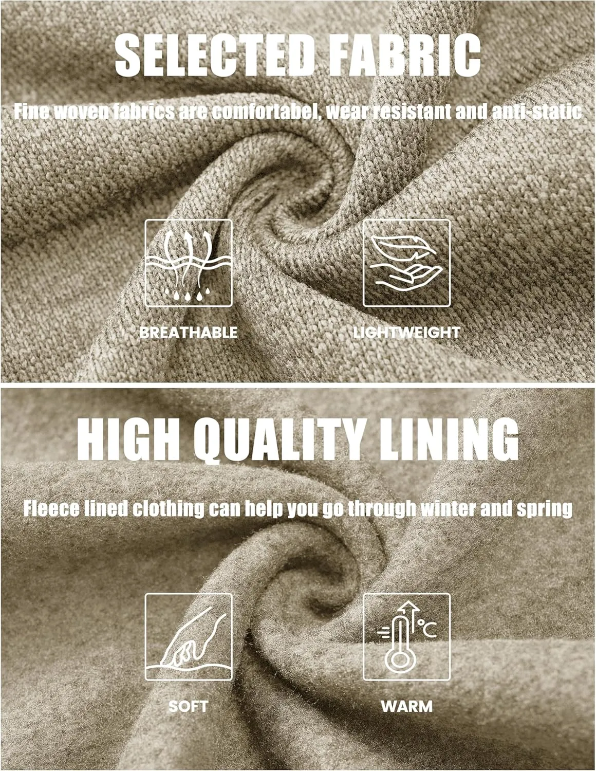 TACVASEN Men's Fleece Jackets Coats Lightweight Hiking Sweatshirts Full Zip Up Warm for Winter and Fall