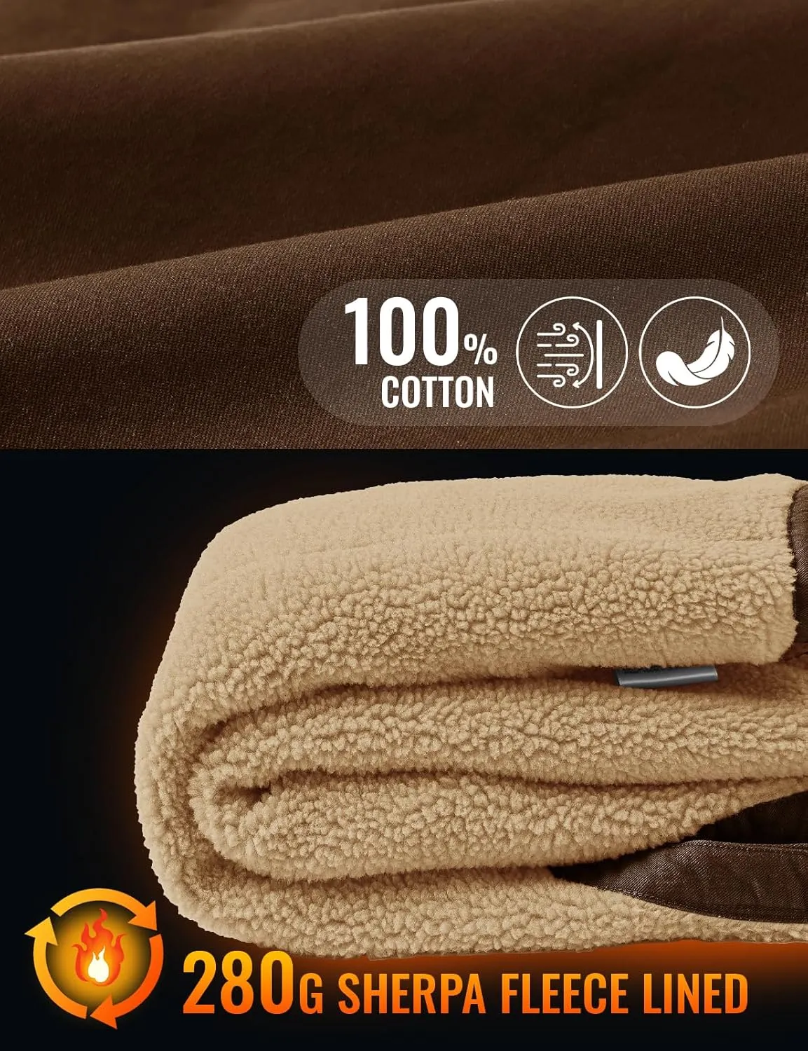 TBMPOY Men's Winter Vest Casual Sherpa Fleece lined Full Zip Lightweight Vest Outerwear Warm Cotton Travel Jackets