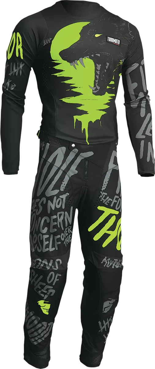 THOR Youth Pulse Counting Sheep Pants - Charcoal/Acid - 22 2903-2075