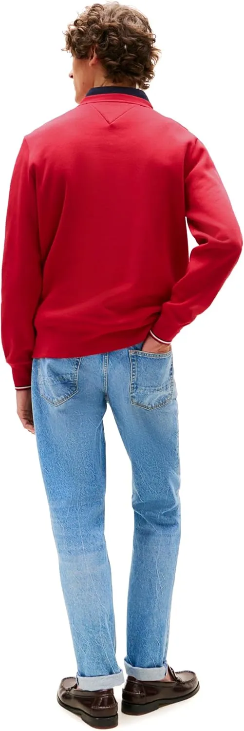 Tommy Hilfiger Men's Medium Weight Small Graphic Logo Crewneck Sweatshirt