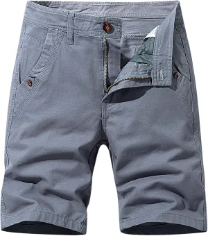 tuduoms Men's Slim-Fit Comfort Stretch Cargo Short Chino Ripstop Work Shorts Trousers Lightweight Multi Pockets Casual Short