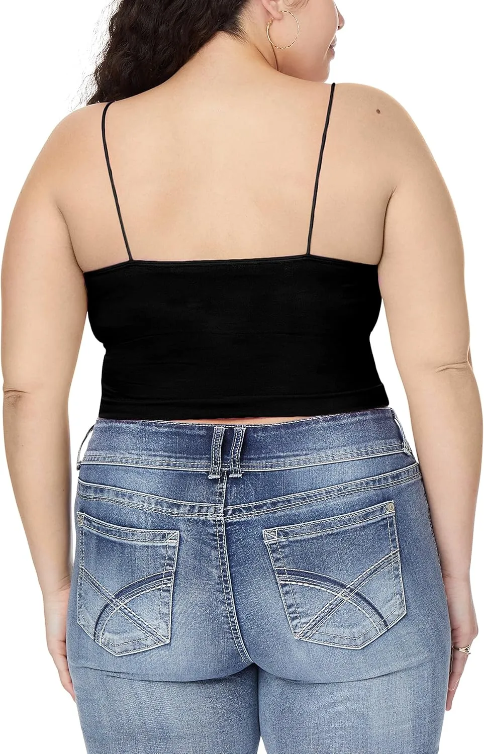 WallFlower Women's Carson Insta Smooth Seamless Shelf Bra Camisole 3-Pack (Standard and Plus)
