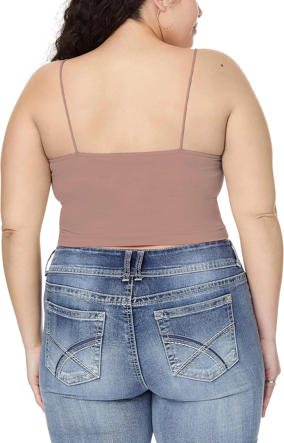 WallFlower Women's Carson Insta Smooth Seamless Shelf Bra Camisole 3-Pack (Standard and Plus)