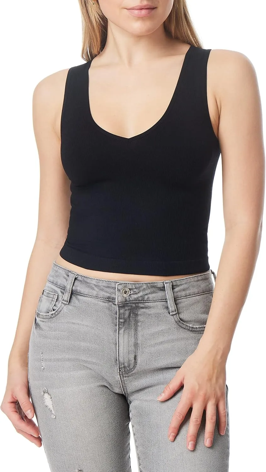 WallFlower Women's Insta Smooth Seamless Tank Tops 3-Pack (Standard and Plus)
