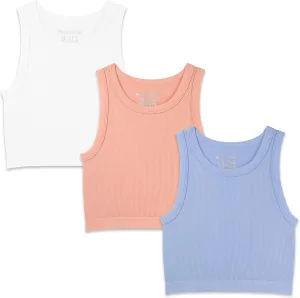 WallFlower Women's Insta Smooth Seamless Tank Tops 3-Pack (Standard and Plus)