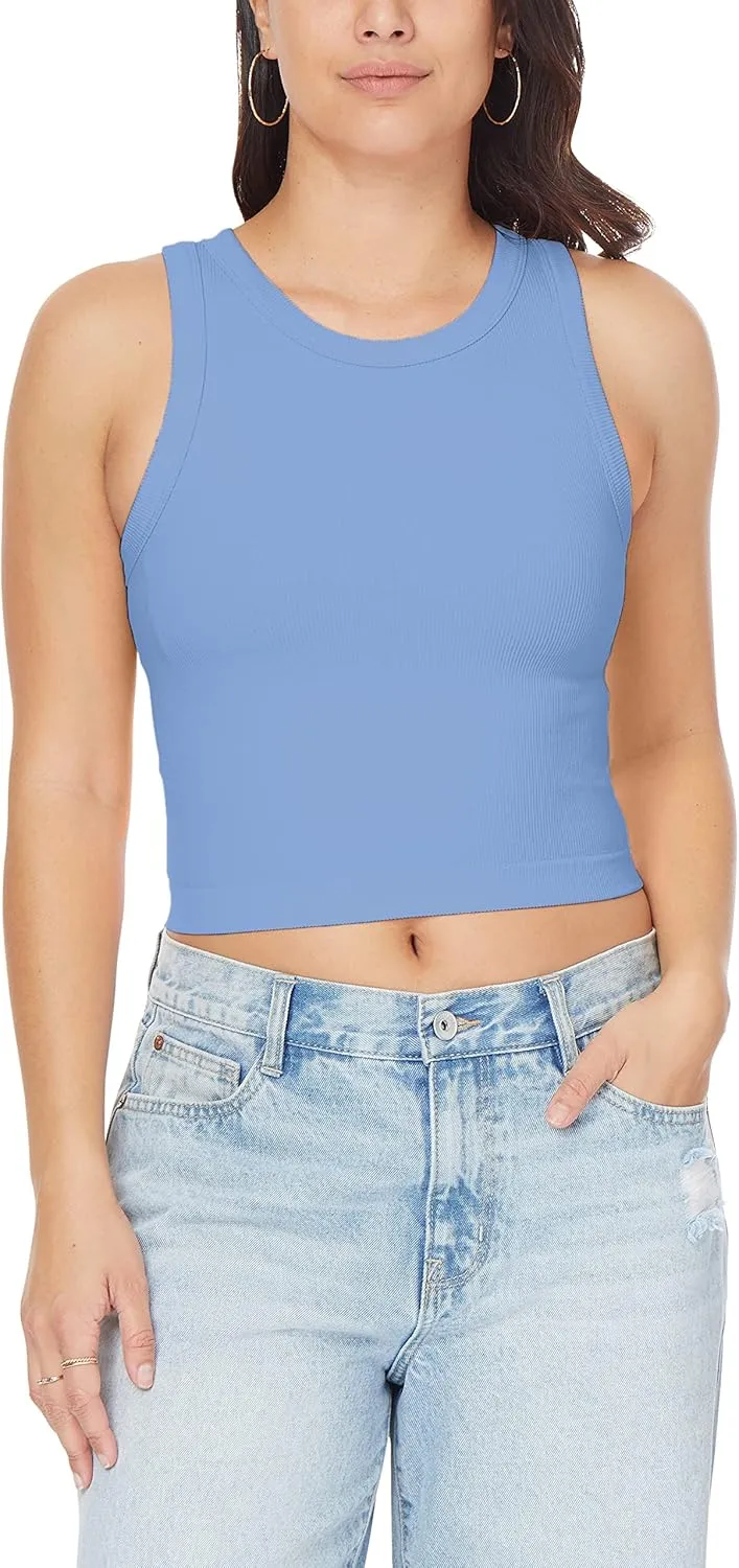 WallFlower Women's Insta Smooth Seamless Tank Tops 3-Pack (Standard and Plus)