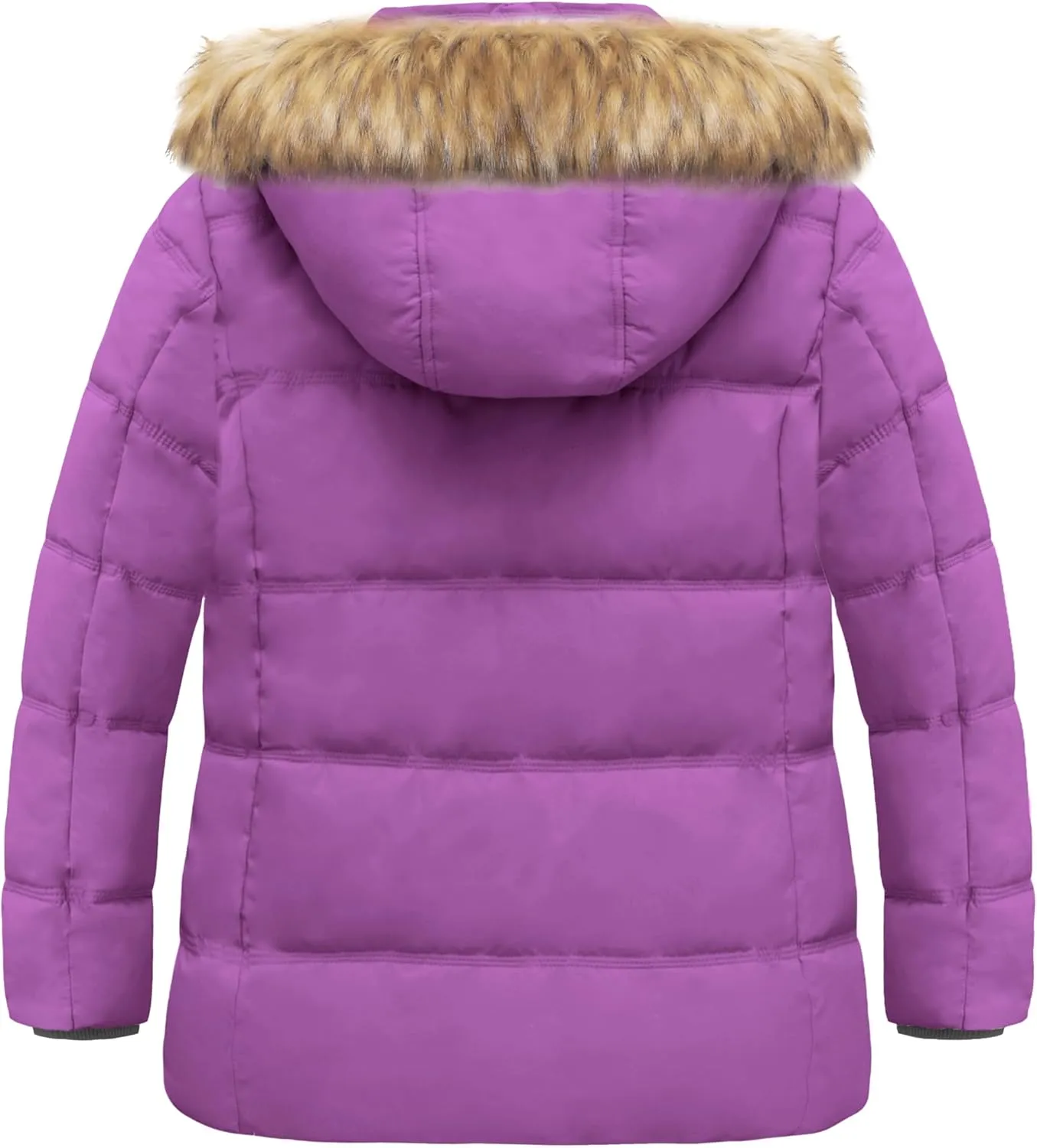 wantdo Women's Plus Size Winter Coats Quilted Thicken Puffer Jacket with Removable Hood