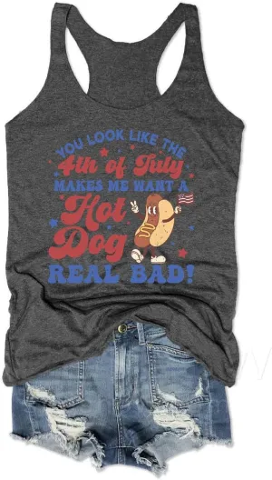 We The People American Flag Tank Tops Women 4th of July Shirts Sleeveless USA Graphic Patriotic Tees