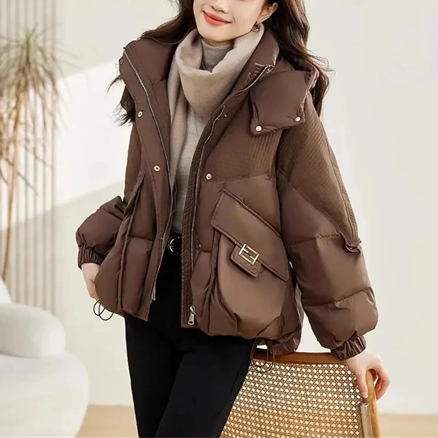 Winter Coat Parka Jacket Women Cotton Padded Loose Coats Thick Warm Overcoat Ladies Snow Short Jackets Outwear Female