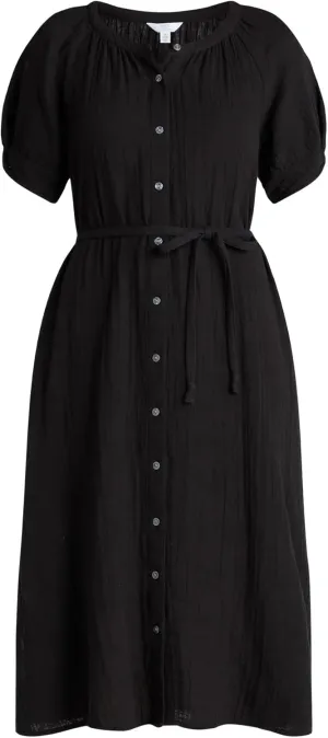 Women Dresses Summer Dress Womens and Womens Plus Cotton Double Cloth Midi Dress