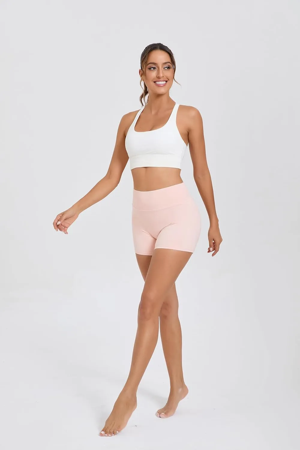 Women's Activewear Set  Ribbed & Smooth Leggings, V Cross & Fitness Shorts  Stylish, Versatile Workout Wear
