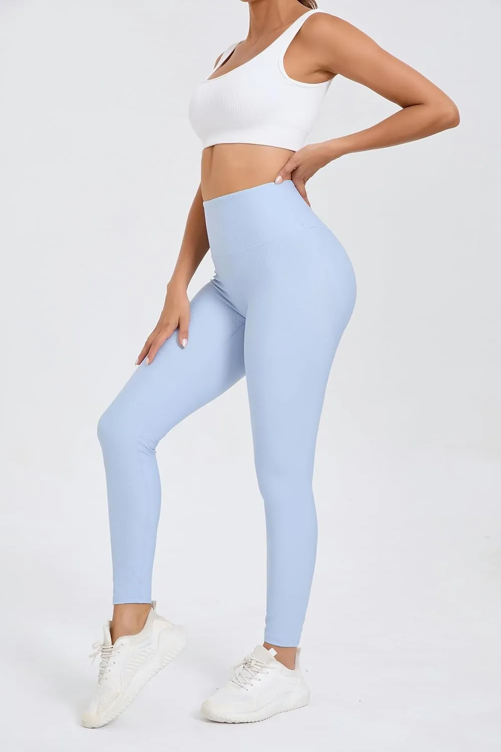 Women's Activewear Set  Ribbed & Smooth Leggings, V Cross & Fitness Shorts  Stylish, Versatile Workout Wear