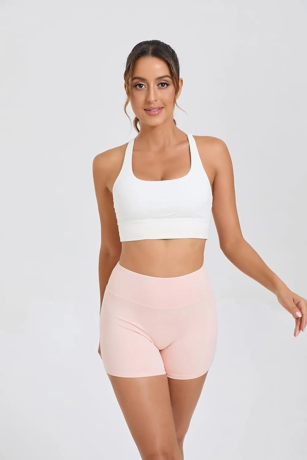 Women's Activewear Set  Ribbed & Smooth Leggings, V Cross & Fitness Shorts  Stylish, Versatile Workout Wear