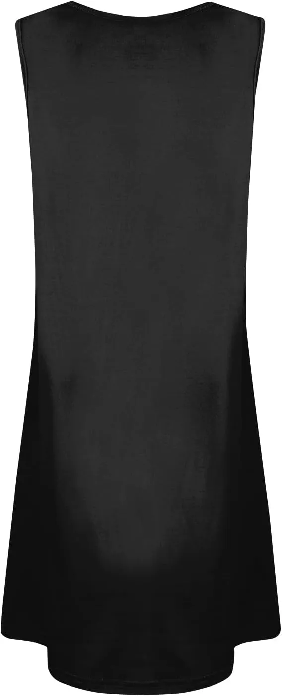 Women's Boho Summer Dresses 2025 Solid V Neck Button Down Sleeveless Tank Sundress with Pockets Mini Dresses, S-3XL