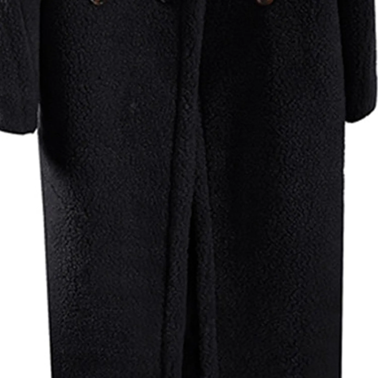 Women's Fleece Lapel Collar Trench Coat Open Front Long Cardigan Overcoat Winter Warm Outwear Jackets