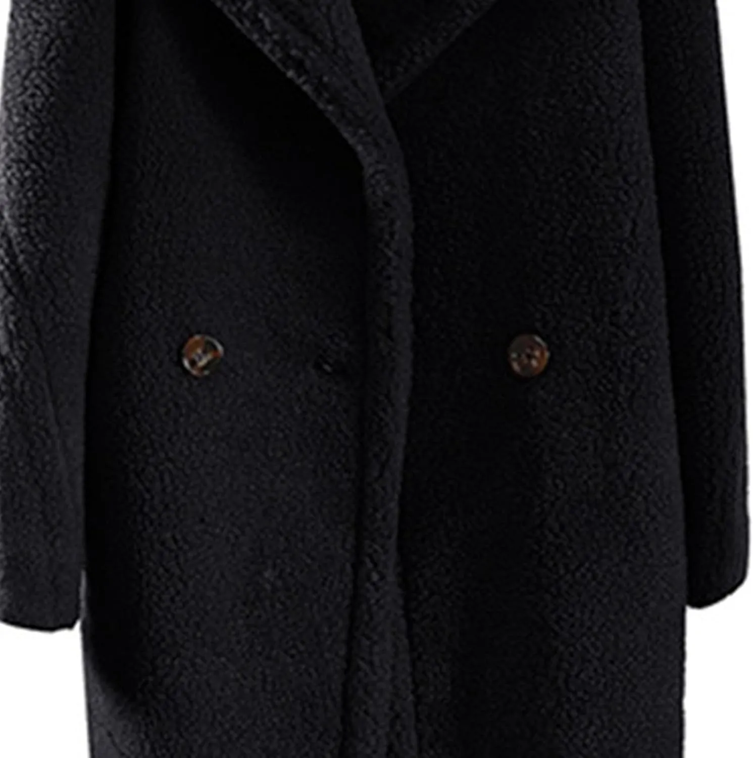 Women's Fleece Lapel Collar Trench Coat Open Front Long Cardigan Overcoat Winter Warm Outwear Jackets