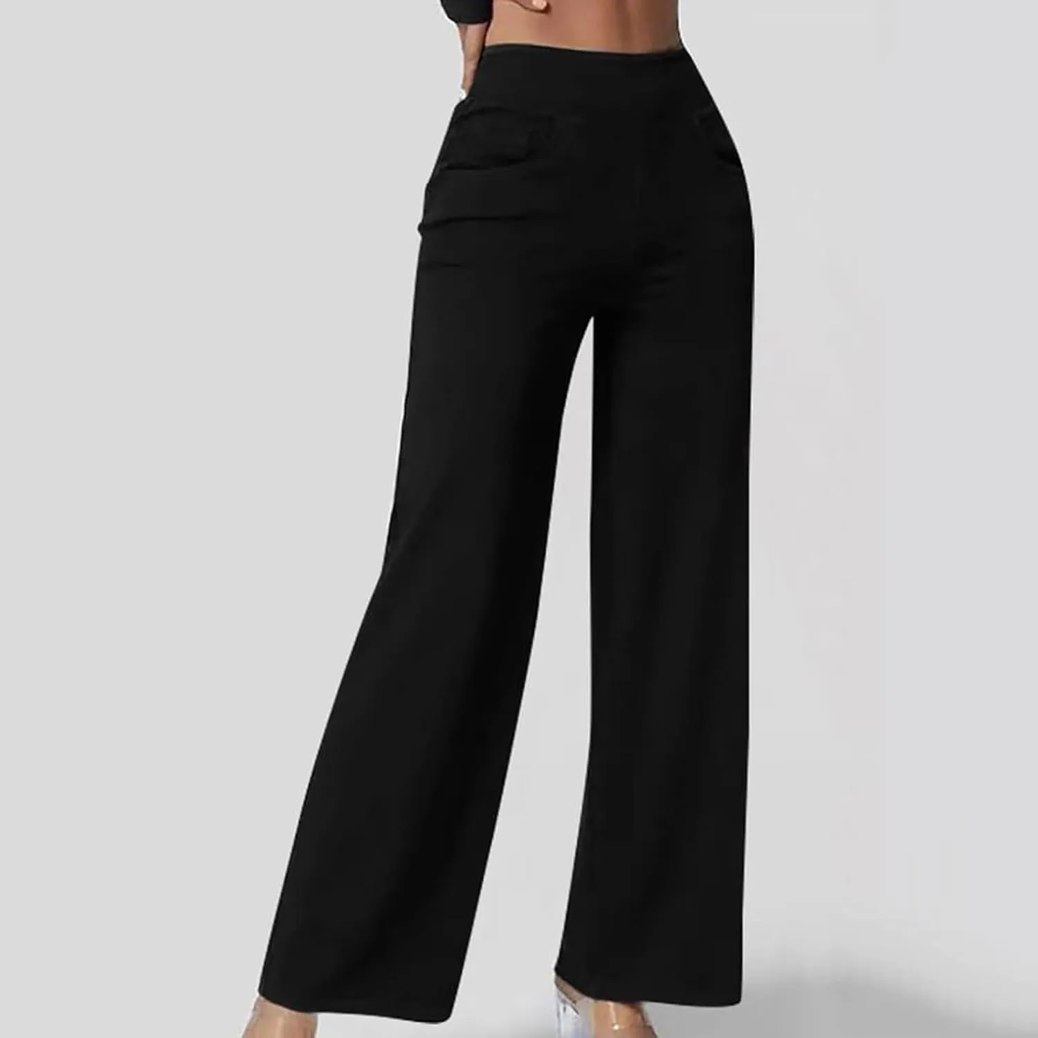 Women's High Waist Washed Ripped Jeans,Vintage Loose Fit Straight Leg Denim Trousers,Casual Stretch Comfort Pants