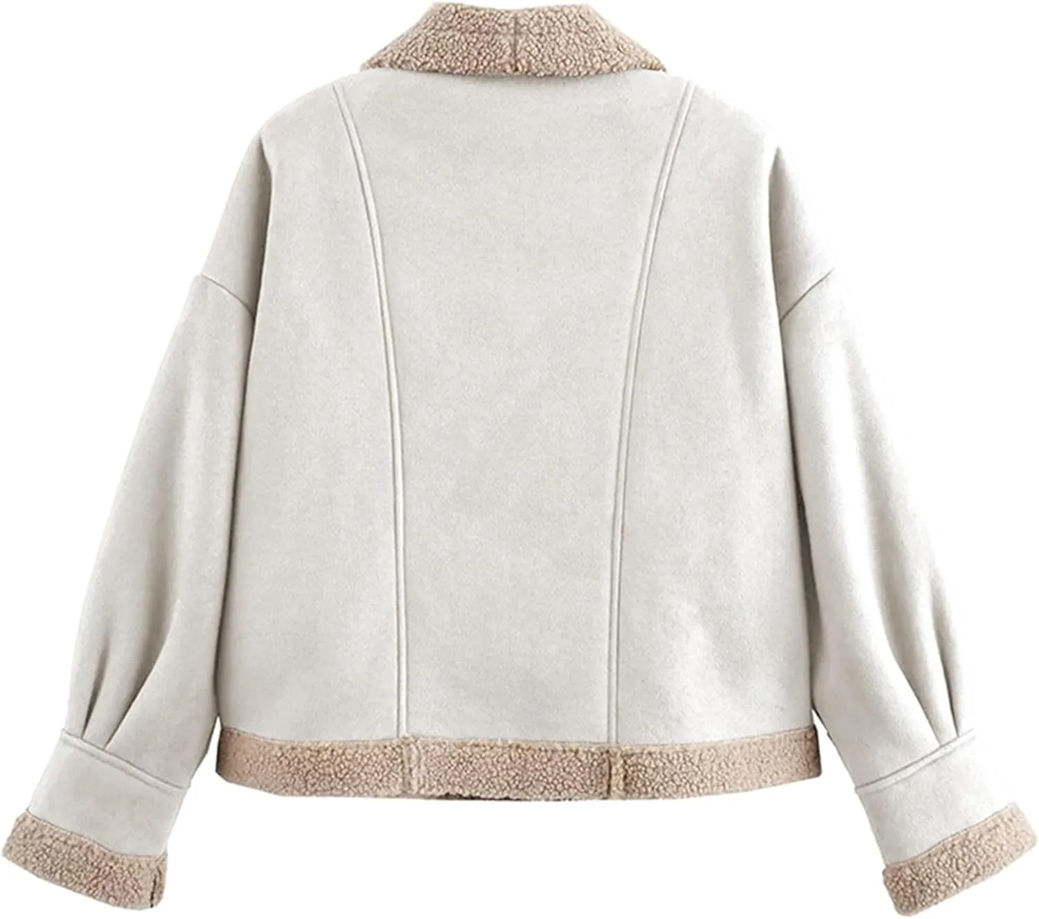Women's Long Sleeve Oversized Sherpa Fleece Jacket With Cozy Stylish Winter Coat For Casual Wear Warm Outerwear