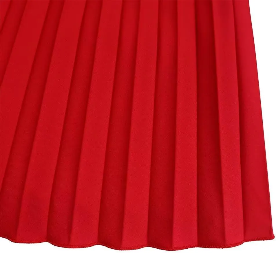 Women's Mock Neck Cloak Sleeve Pleated Keyhole Back Flowy Party Midi Short Dress