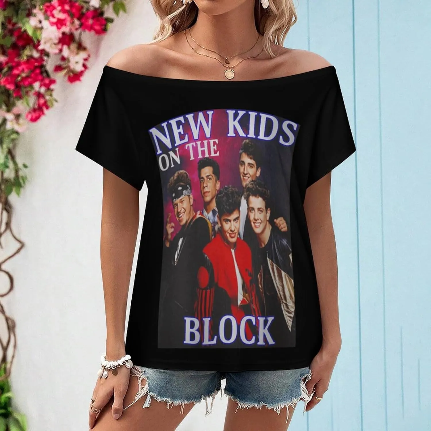 Women's Off Shoulder Tops, One Shoulder Shirts, Short Sleeves Sexy Slim Fit Tees