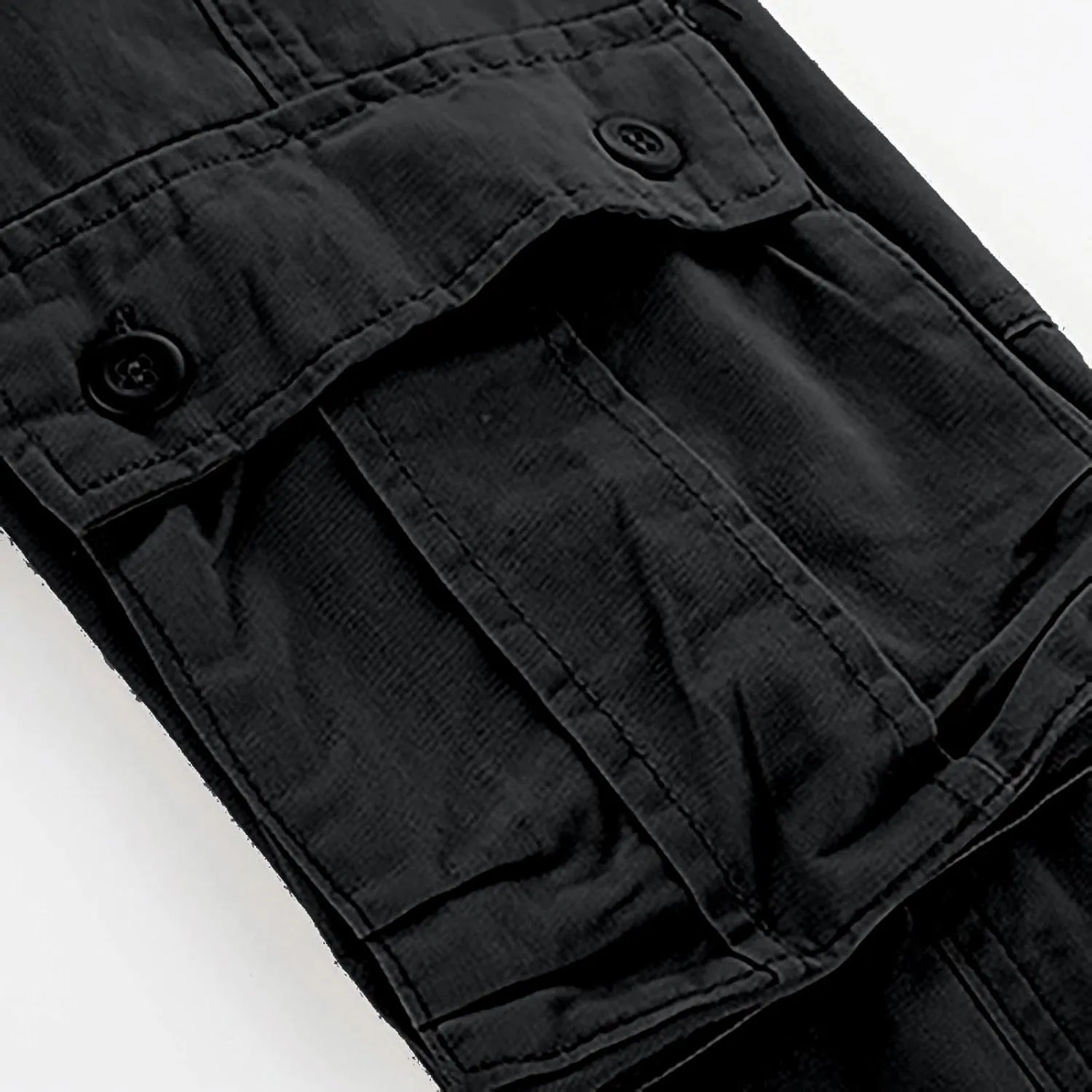 Work Pants for Men Cargo Trousers Hiking Pants 8 Pocket Plain Comfort Breathable Outdoor Mens Sweatpants with Baggy