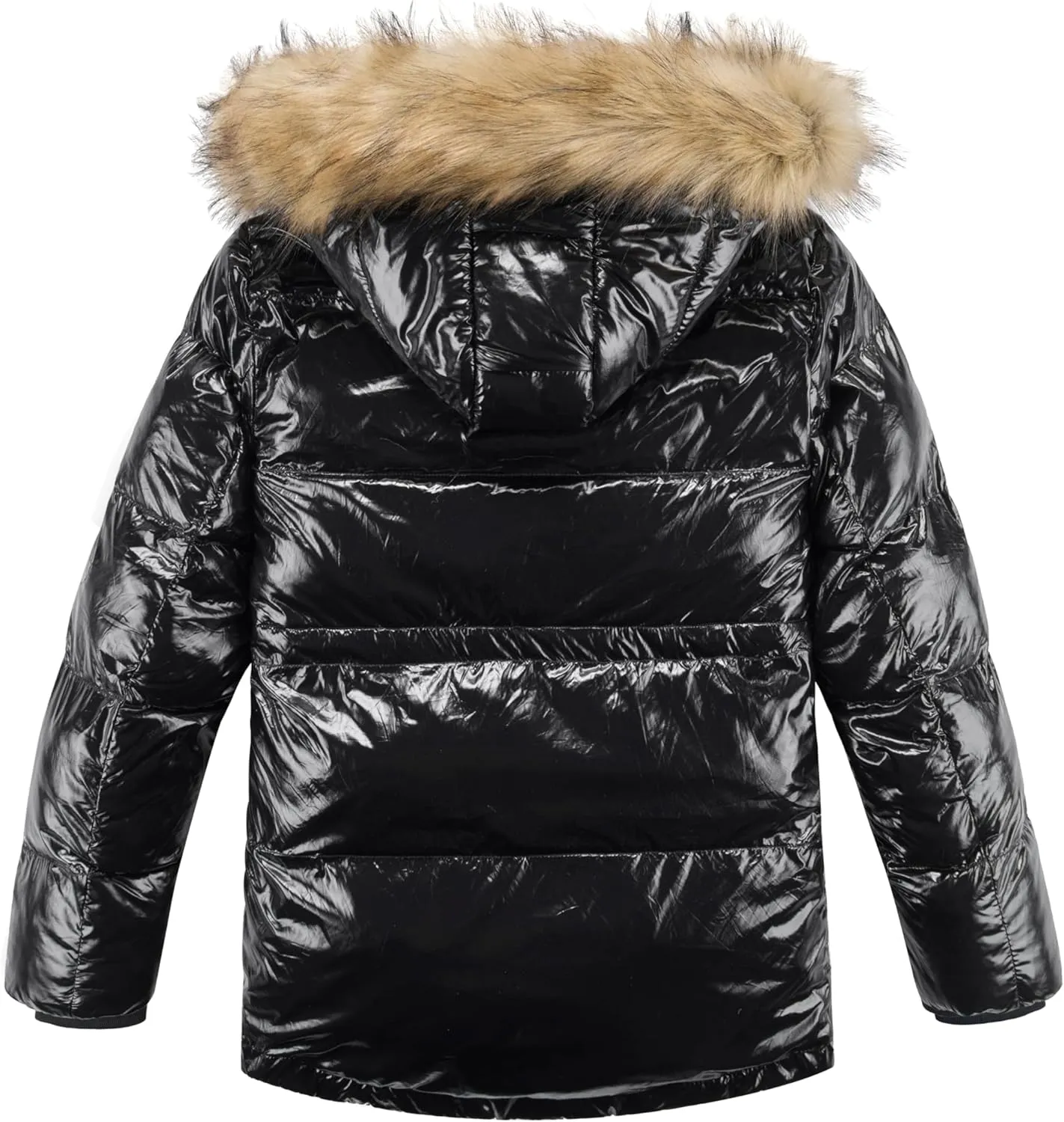 WULFUL Boy's Winter Coat Waterproof Fleece Lined Parka Jackets Kids Hooded Puffer Outerwear