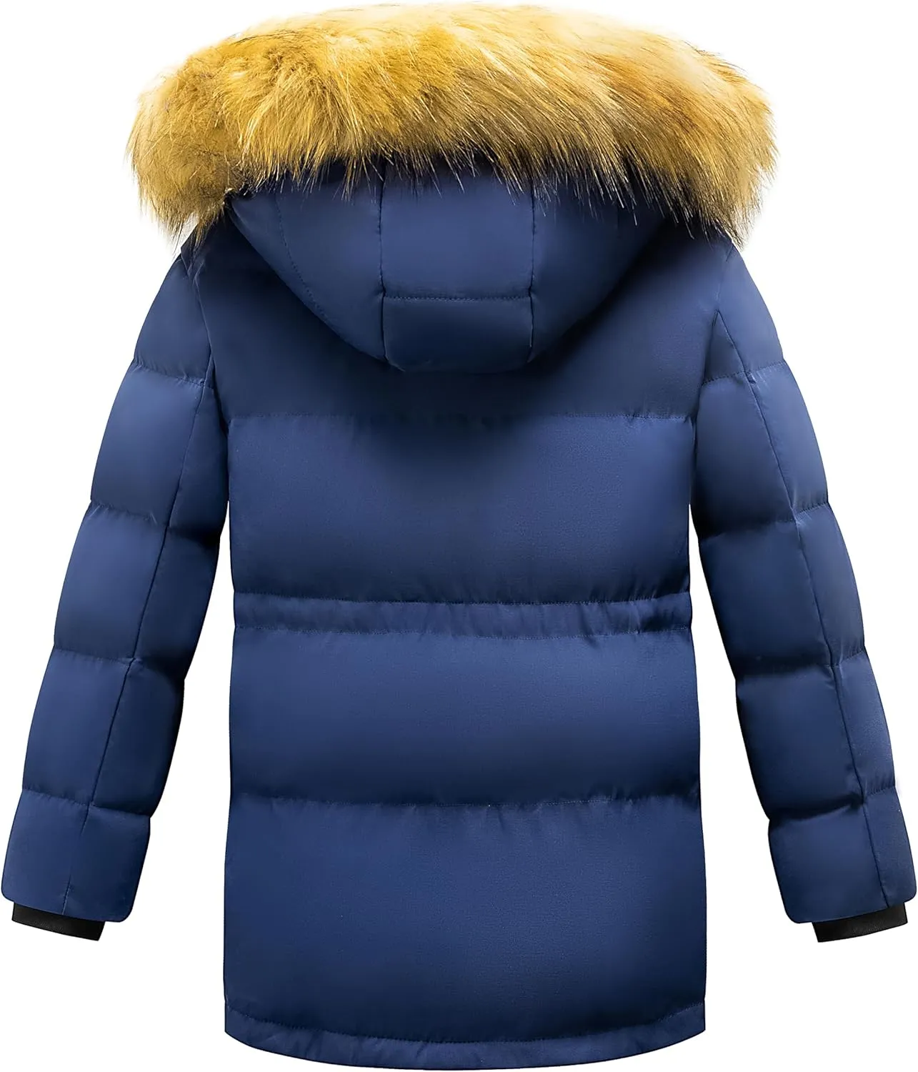 WULFUL Boy's Winter Coat Waterproof Fleece Lined Parka Jackets Kids Hooded Puffer Outerwear