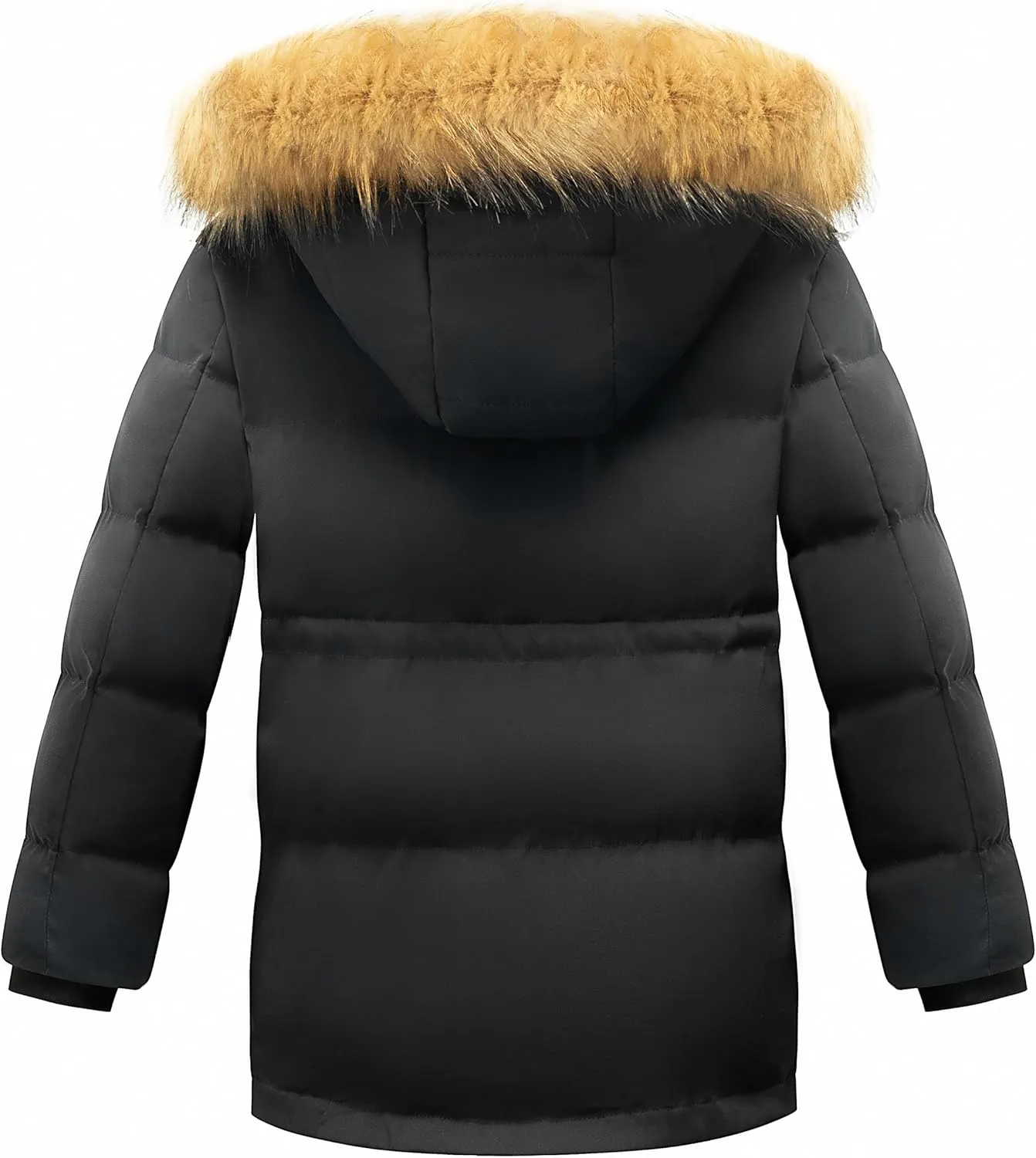 WULFUL Boy's Winter Coat Waterproof Fleece Lined Parka Jackets Kids Hooded Puffer Outerwear