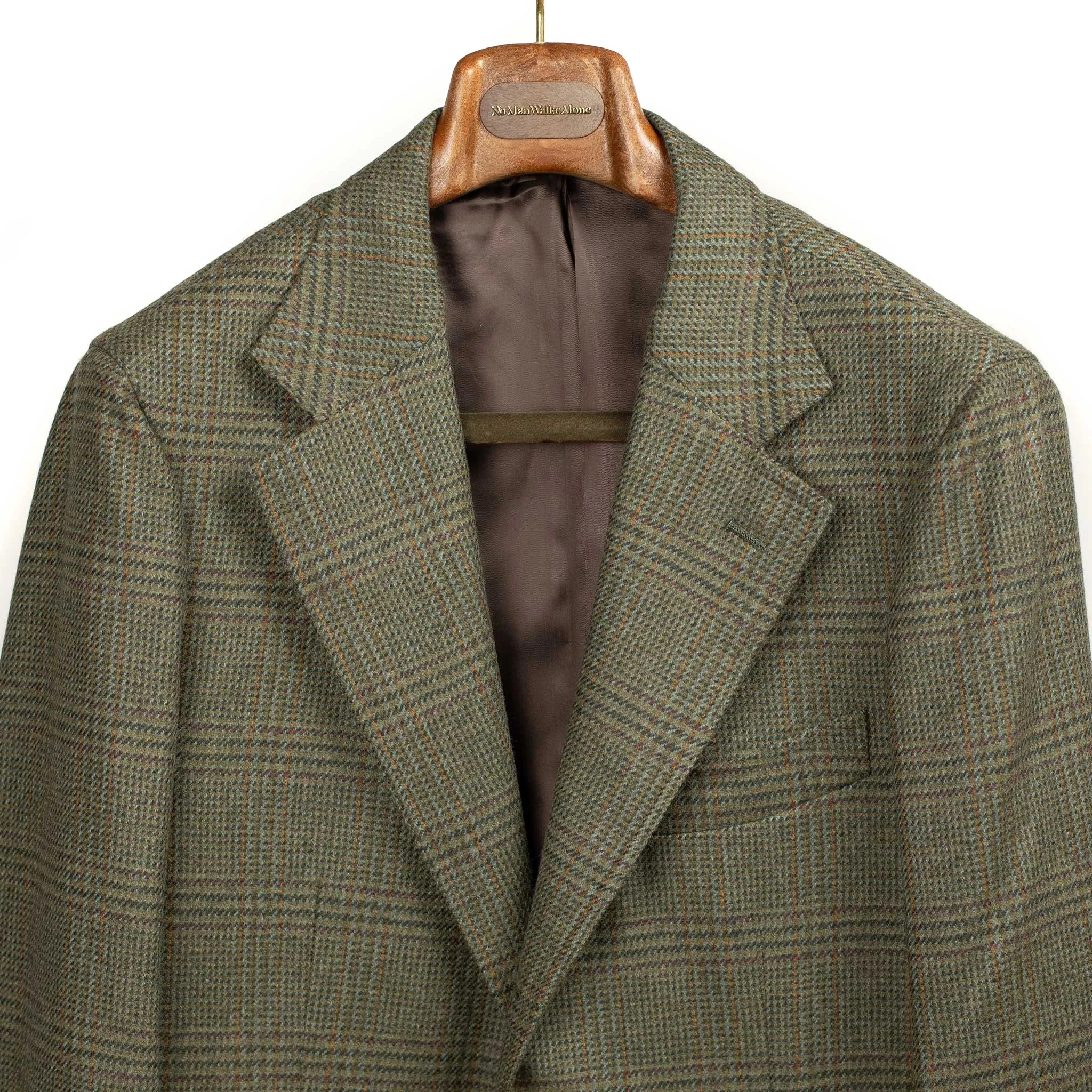 x Sartoria Carrara: Sport coat in exclusive Fox Bros green & brown glencheck flannel (10th anniversary capsule)