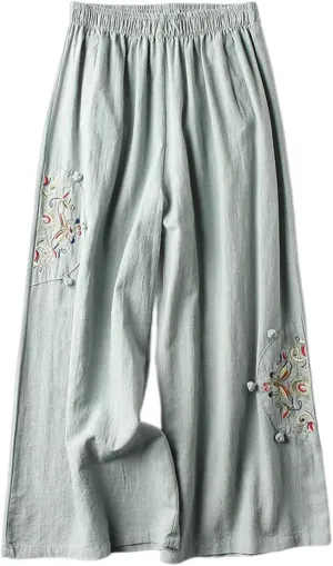 Yoga Pants Women Wide Leg Casual High Waist Loose Pants Straight Stretchy Lightweight Comfort Trousers with Pockets